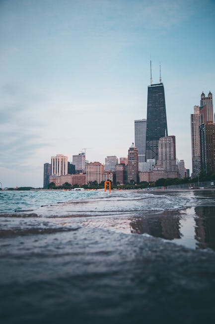 City Architecture - Scenic view of Chicago skyline featuring the Han #2225729