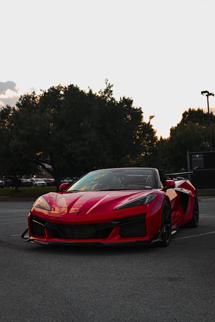 Luxury Cars - Red sports car parked outdoors in Arlington, Tex #33664543