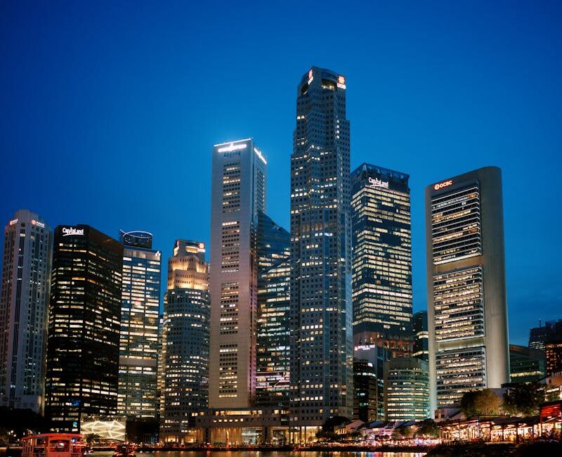City Architecture - Stunning view of Singapore's financial district  #36616832