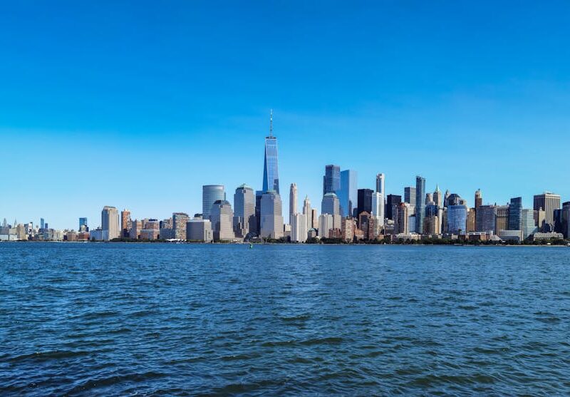 City Architecture - A stunning view of the New York City skyline fro #5682953